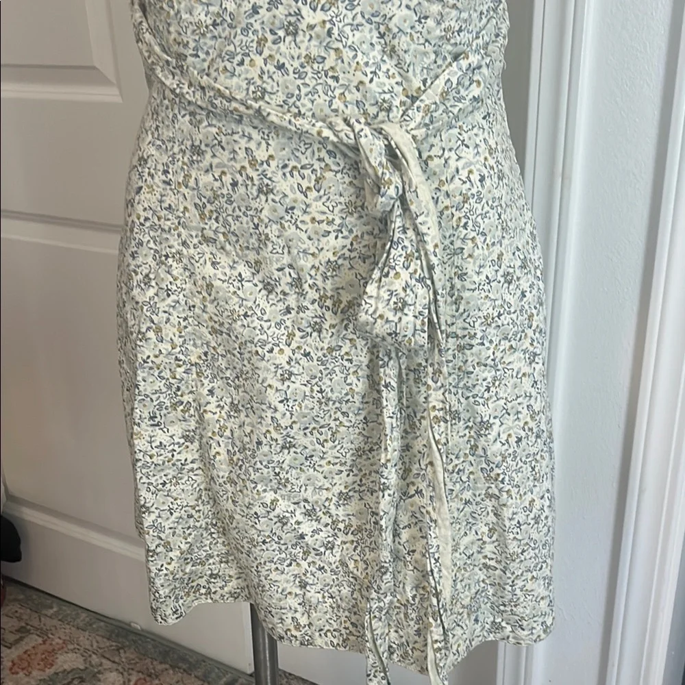 Free People Green and White Wrap Sundress - Picture 6 of 12
